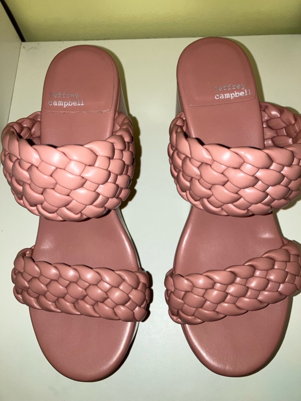 Jeffrey Campbell sexy boho pink extra high chunky platform heels sandals sz 7 - Picture 2 of 6